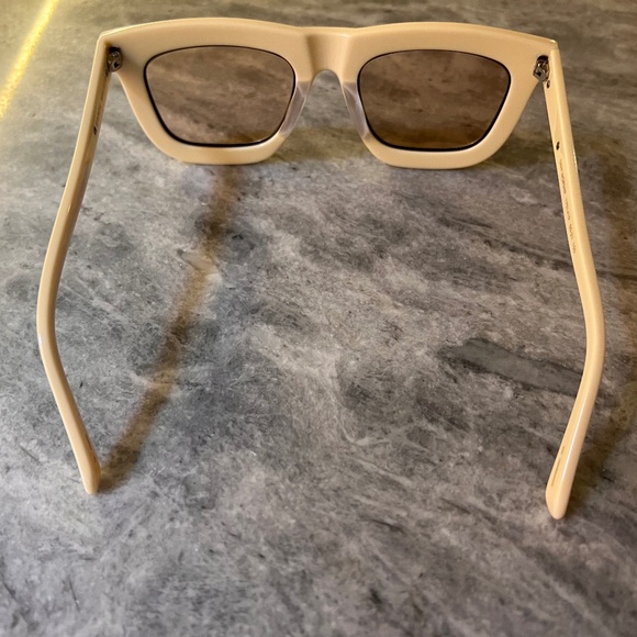 Karen Walker Deep Worship 55mm Sunglasses Ecru - Picture 3 of 11